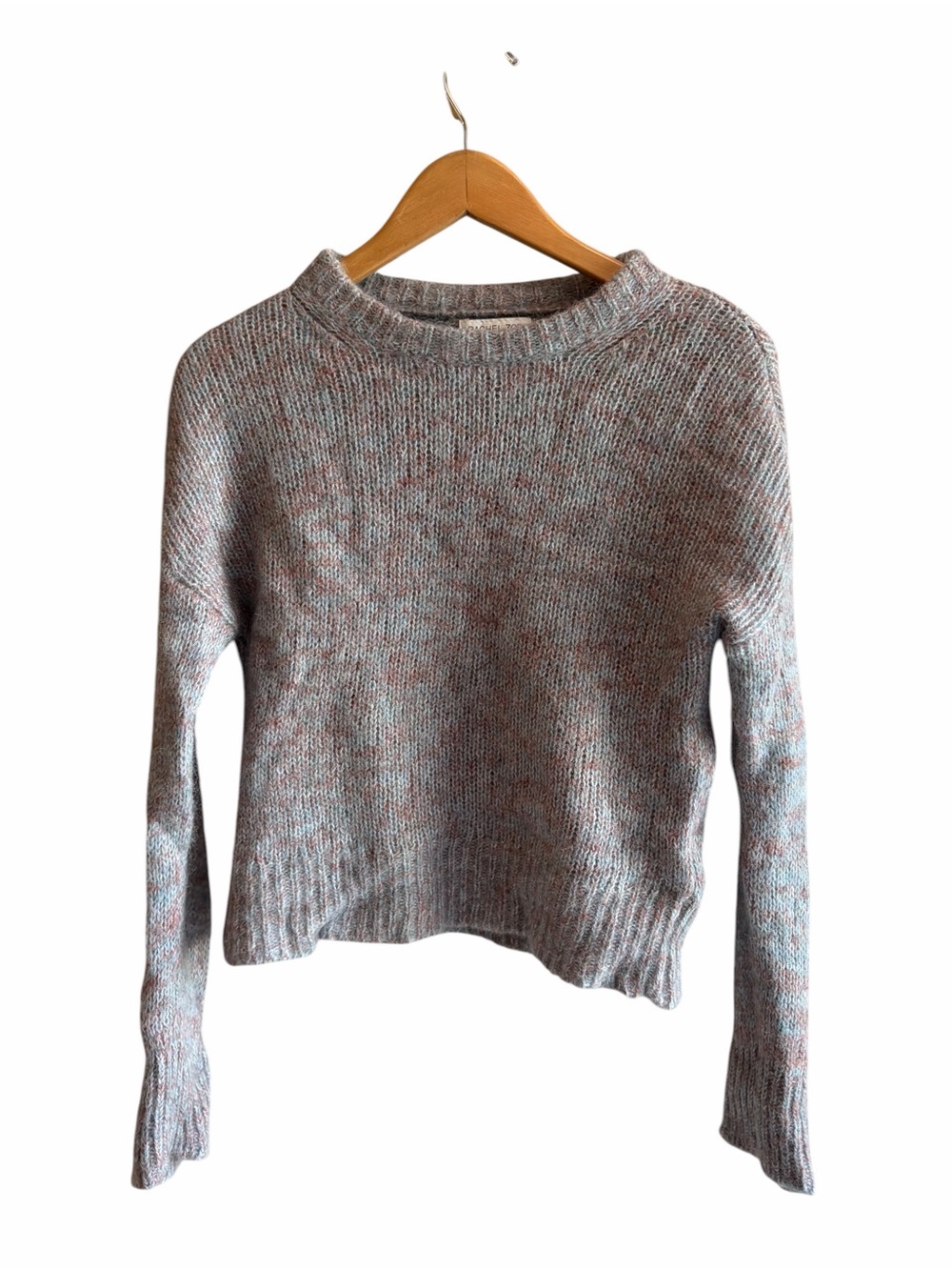 RACHEL ZOE Alpaca Wool Marled Knit Crew Neck Sweater - Picture 2 of 6